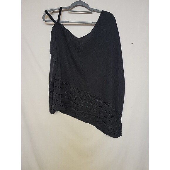 Lane Bryant Size 22/28 Black Rose One Shoulder Studded Sweater - Picture 5 of 7